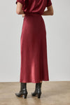 Slub Woven Bias Skirt Womens Skirt Cabernet A2