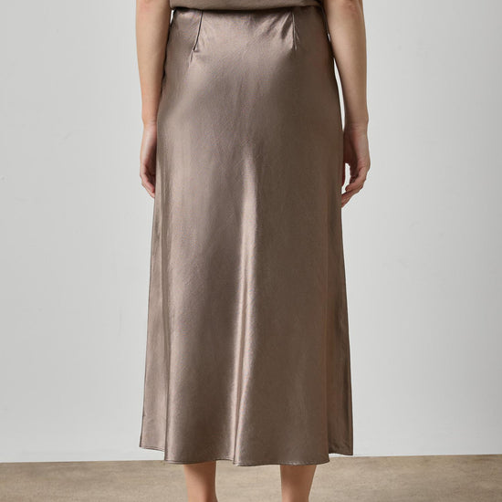 Slub Woven Bias Skirt Womens Skirt Shiitake A2