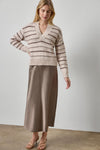 Slub Woven Bias Skirt Womens Skirt Shiitake A4
