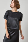 Slub Woven Darted Top Womens Top Black A1