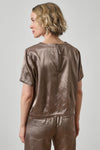Slub Woven Darted Top Womens Top Shiitake A2