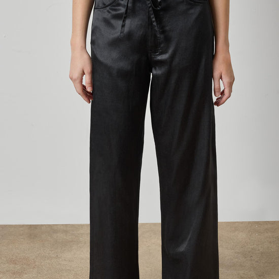 Slub Woven Pant Womens Pant Black A1