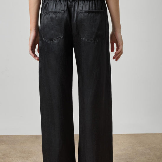 Slub Woven Pant Womens Pant Black A2