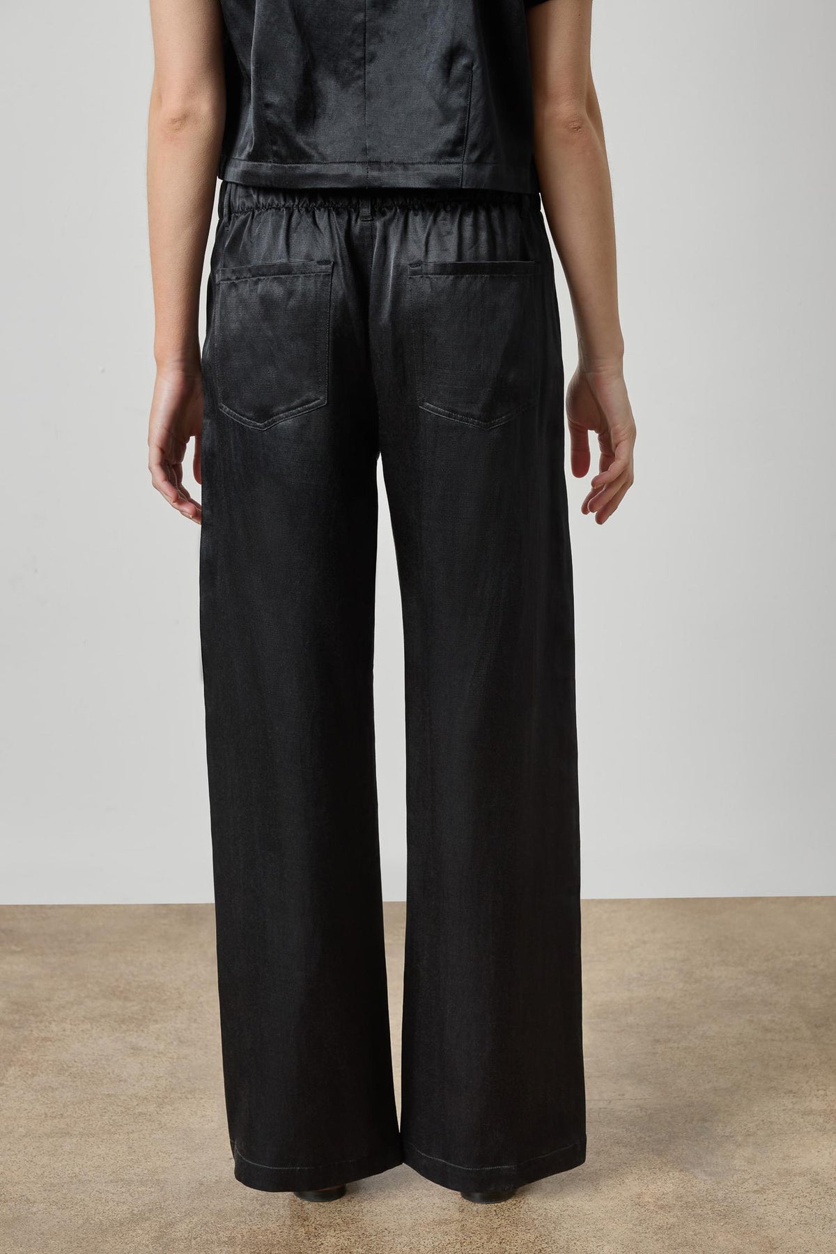 Slub Woven Pant Womens Pant Black A2