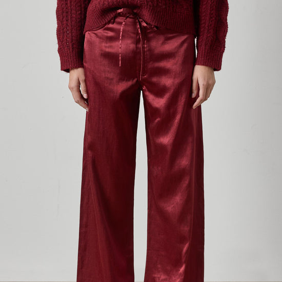 Slub Woven Pant Womens Pant Cabernet A1