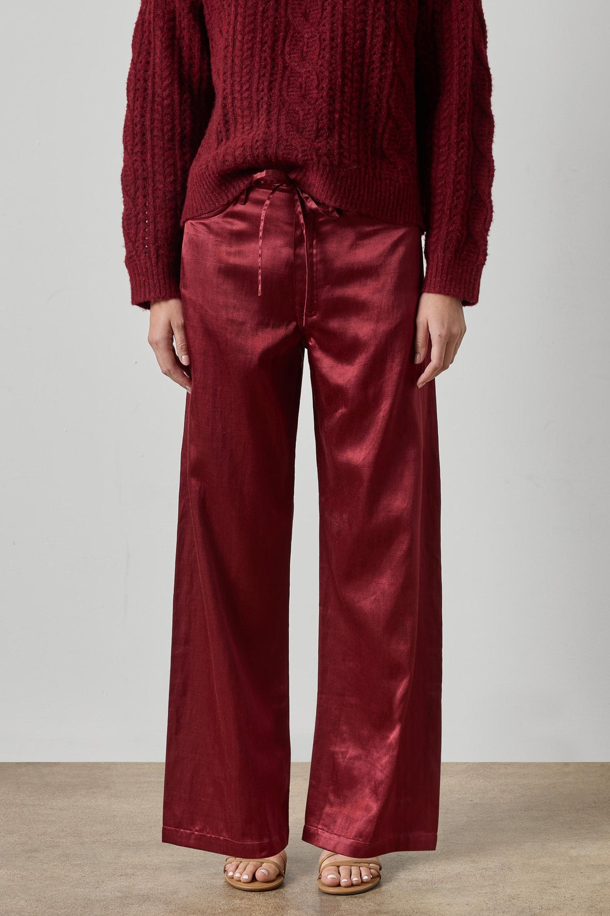 Slub Woven Pant Womens Pant Cabernet A1