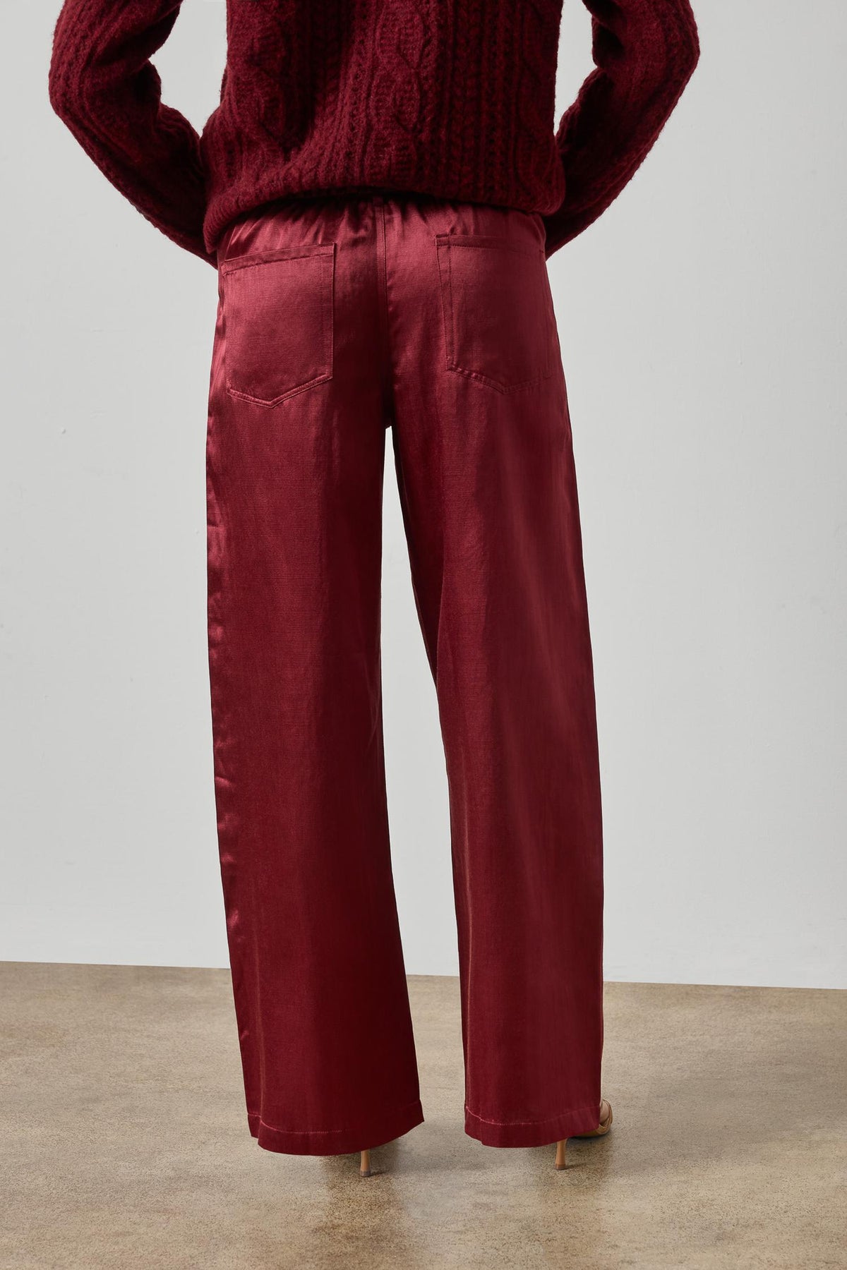 Slub Woven Pant Womens Pant Cabernet A2