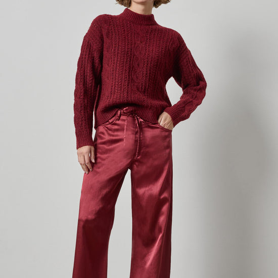 Slub Woven Pant Womens Pant Cabernet A3