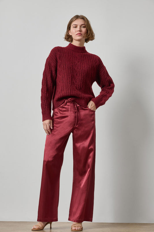 Slub Woven Pant Womens Pant Cabernet A3
