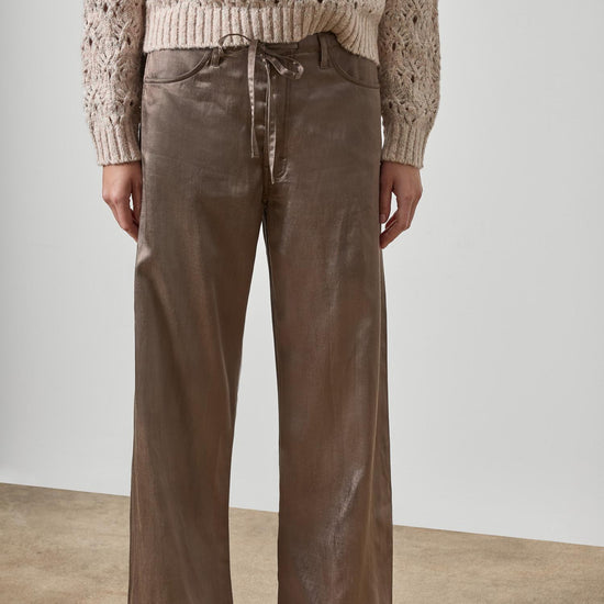 Slub Woven Pant Womens Pant Shiitake A1