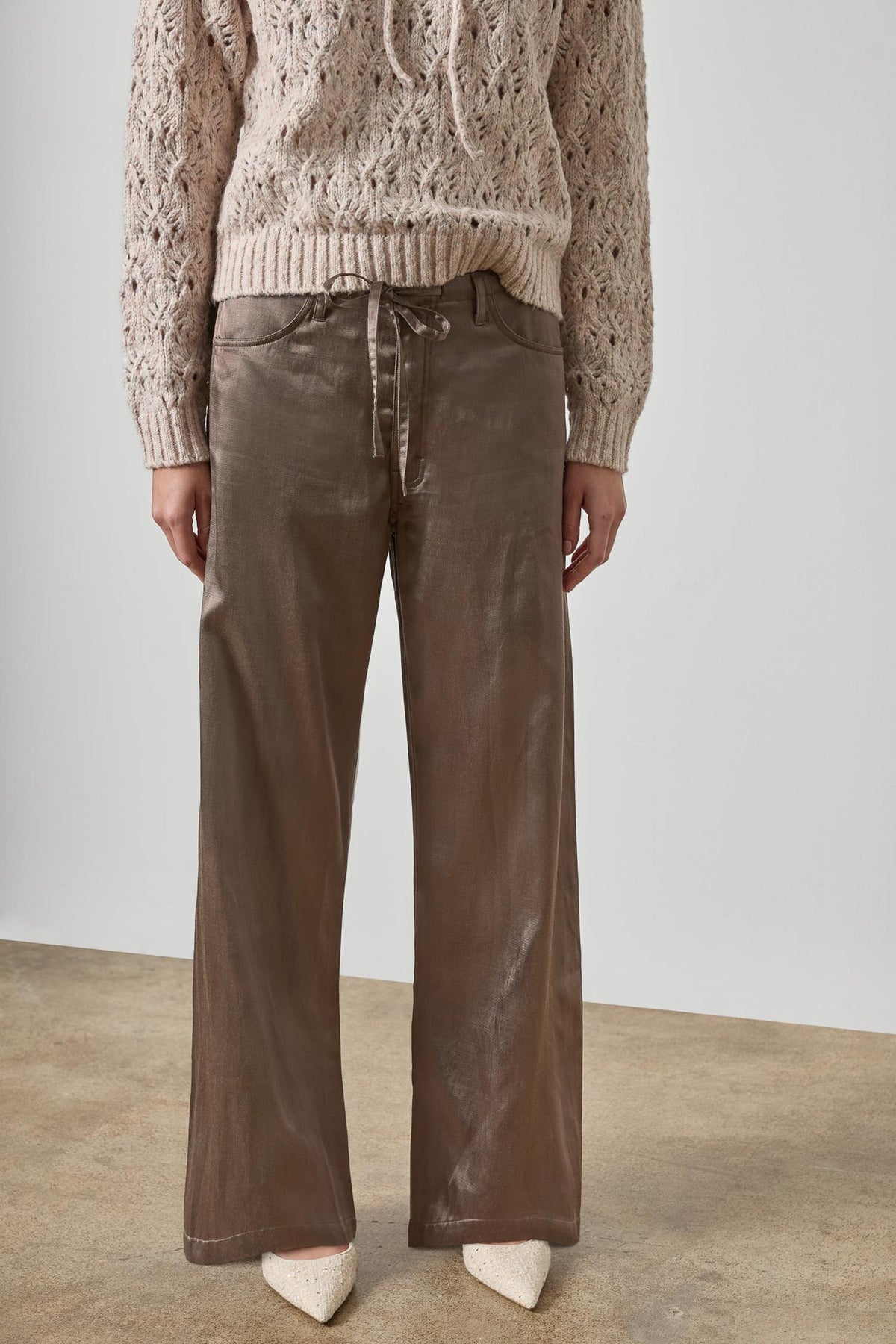 Slub Woven Pant Womens Pant Shiitake A1