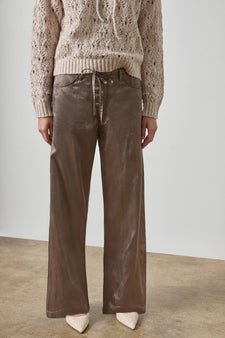 Slub Woven Pant Womens Pant Shiitake A1
