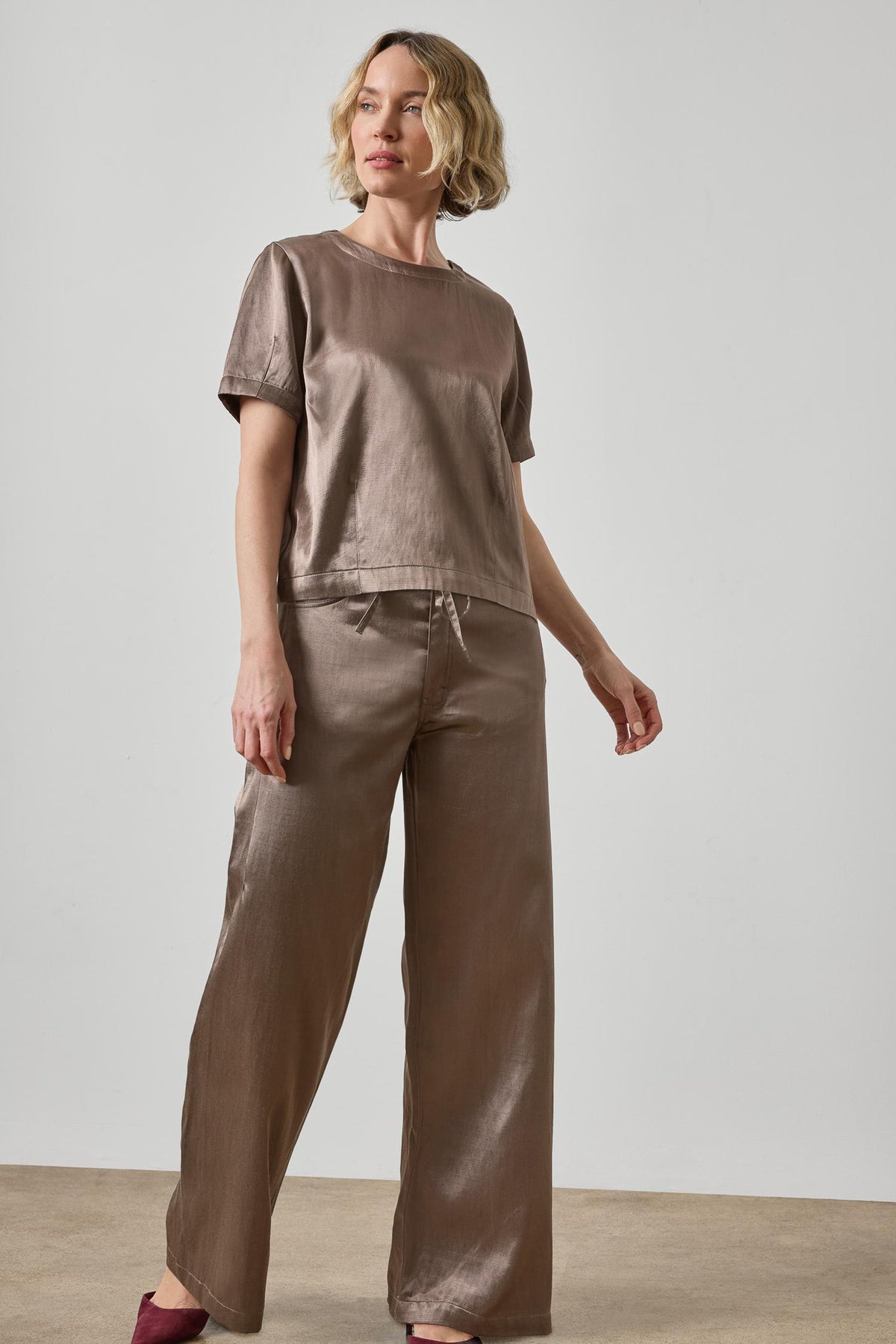 Slub Woven Pant Womens Pant Shiitake A3
