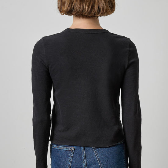 Vintage Bias Tee Womens Top Black A2