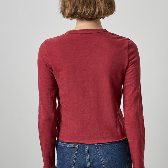 Vintage Bias Tee Womens Top Cabernet A2