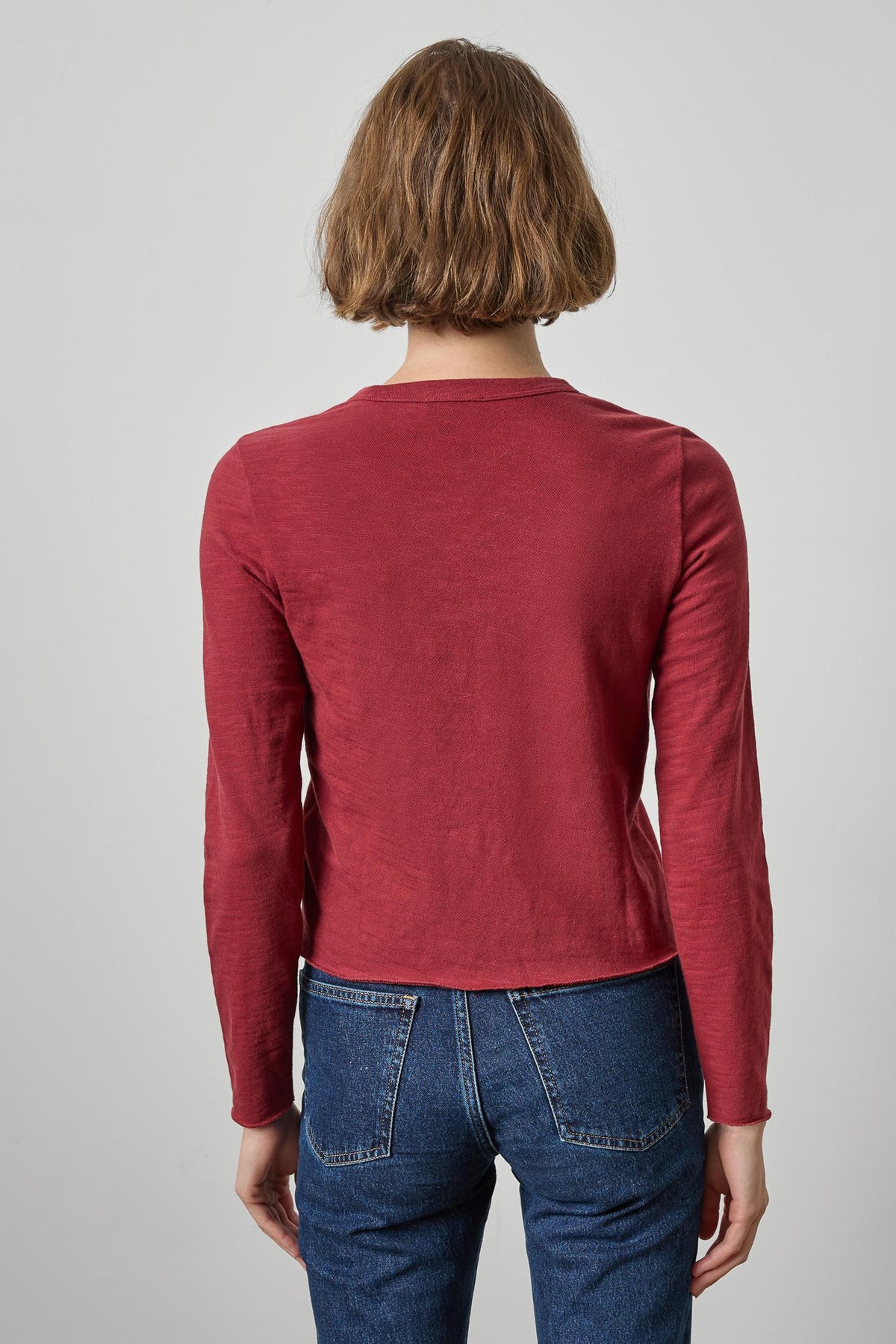 Vintage Bias Tee Womens Top Cabernet A2