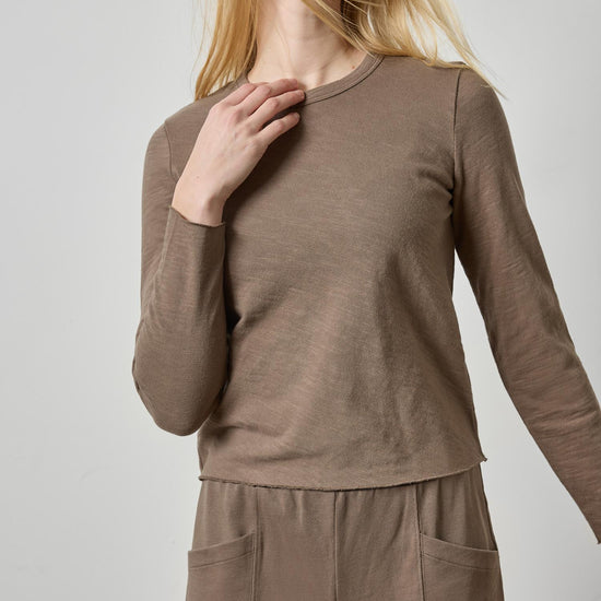 Vintage Bias Tee Womens Top Shiitake A1
