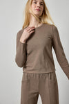Vintage Bias Tee Womens Top Shiitake A1