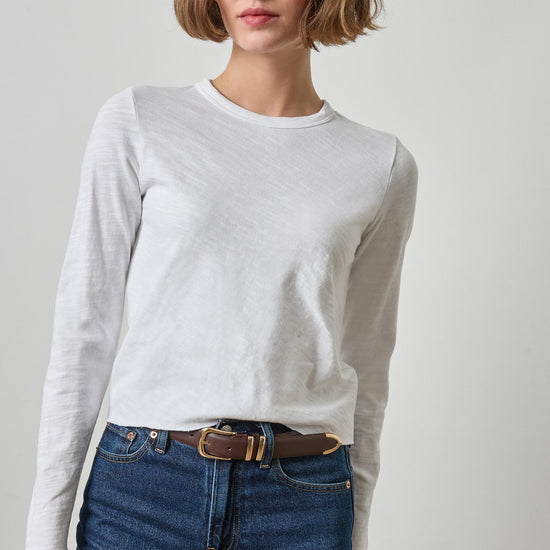 Vintage Bias Tee Womens Top White A1
