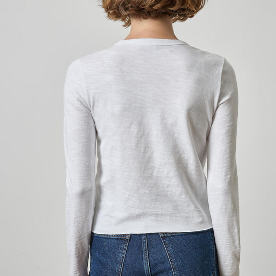 Vintage Bias Tee Womens Top White A2