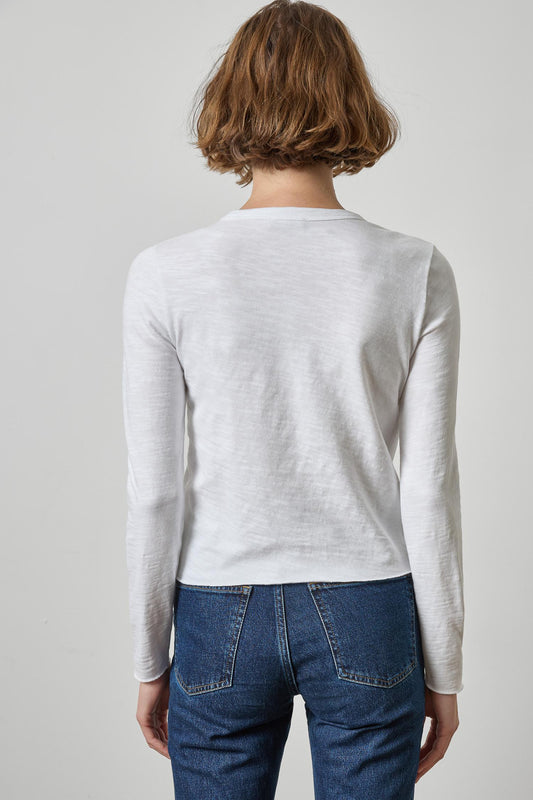 Vintage Bias Tee Womens Top White A2