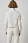 Mock Neck Cardigan Womens Top Chalk A2