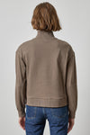 Mock Neck Cardigan Womens Top Shiitake A2