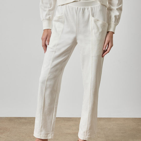 Front Seamed Pocket Pant Womens Pant Chalk A1