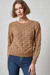 Long Sleeve Ballet Neck Sweater Womens Sweater Hazelnut A1