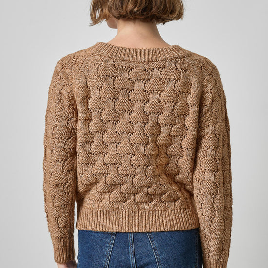 Long Sleeve Ballet Neck Sweater Womens Sweater Hazelnut A2