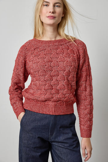 Long Sleeve Ballet Neck Sweater Womens Sweater Oxblood A1