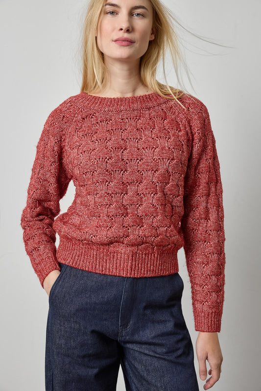Long Sleeve Ballet Neck Sweater Womens Sweater Oxblood A1