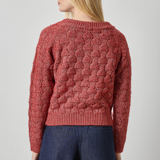 Long Sleeve Ballet Neck Sweater Womens Sweater Oxblood A2