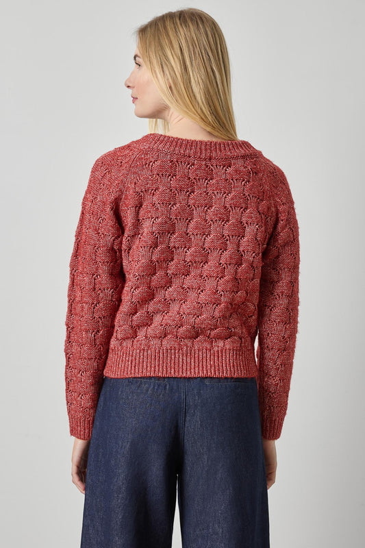 Long Sleeve Ballet Neck Sweater Womens Sweater Oxblood A2