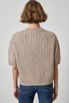 Textured Easy Crewneck Sweater Womens Sweater Birch A2
