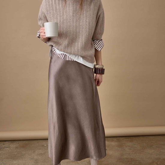 Textured Easy Crewneck Sweater Womens Sweater Birch C2