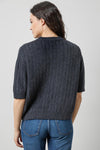 Textured Easy Crewneck Sweater Womens Sweater Charcoal A2