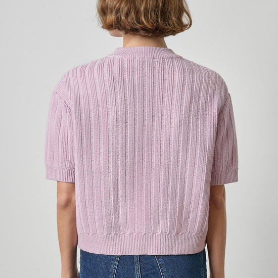 Textured Easy Crewneck Sweater Womens Sweater Sugarplum A2