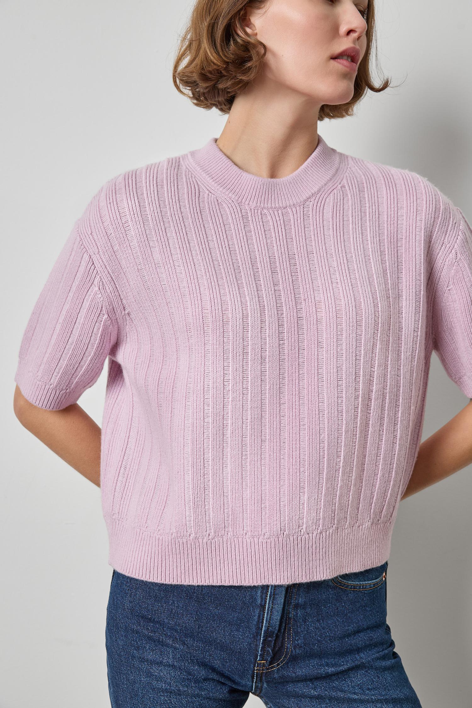 Textured Easy Crewneck Sweater Womens Sweater Sugarplum A3
