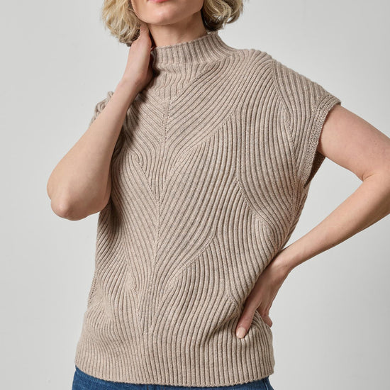 Cable Wedge Sweater Womens Sweater Birch A1