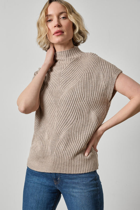 Cable Wedge Sweater Womens Sweater Birch A1