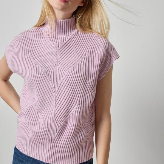 Cable Wedge Sweater Womens Sweater Sugarplum A1