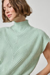 Cable Wedge Sweater Womens Sweater Winter Mint A3