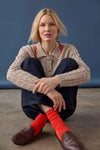 Long Sleeve Polo Cardigan Womens Sweater Birch C1