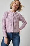 Long Sleeve Polo Cardigan Womens Sweater Sugarplum A1