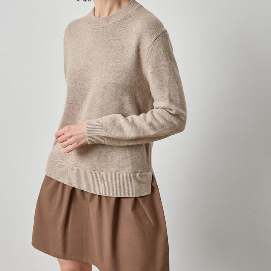 Short Combo Sweater Dress in color Birch Image A1