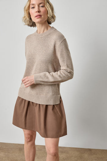 Short Combo Sweater Dress in color Birch Image A1