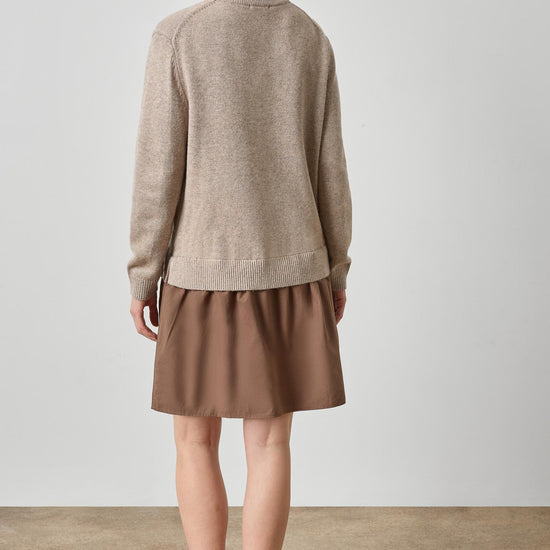Short Combo Sweater Dress in color Birch Image A2