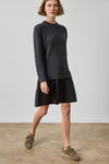 Short Combo Sweater Dress in color Charcoal Image A4