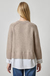 Mixed Media Crewneck Sweater Womens Sweater Birch A2